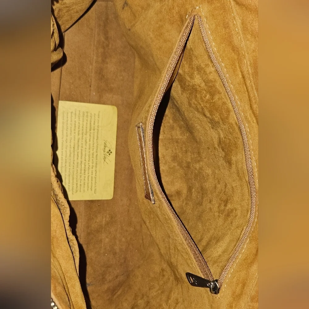 Patricia Nash Cognac Tan Leather Satchel-Shoulder Bag